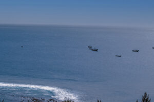 HORIZON APAISÉ — BARQUES ÉPARSES SUR MER CALME -